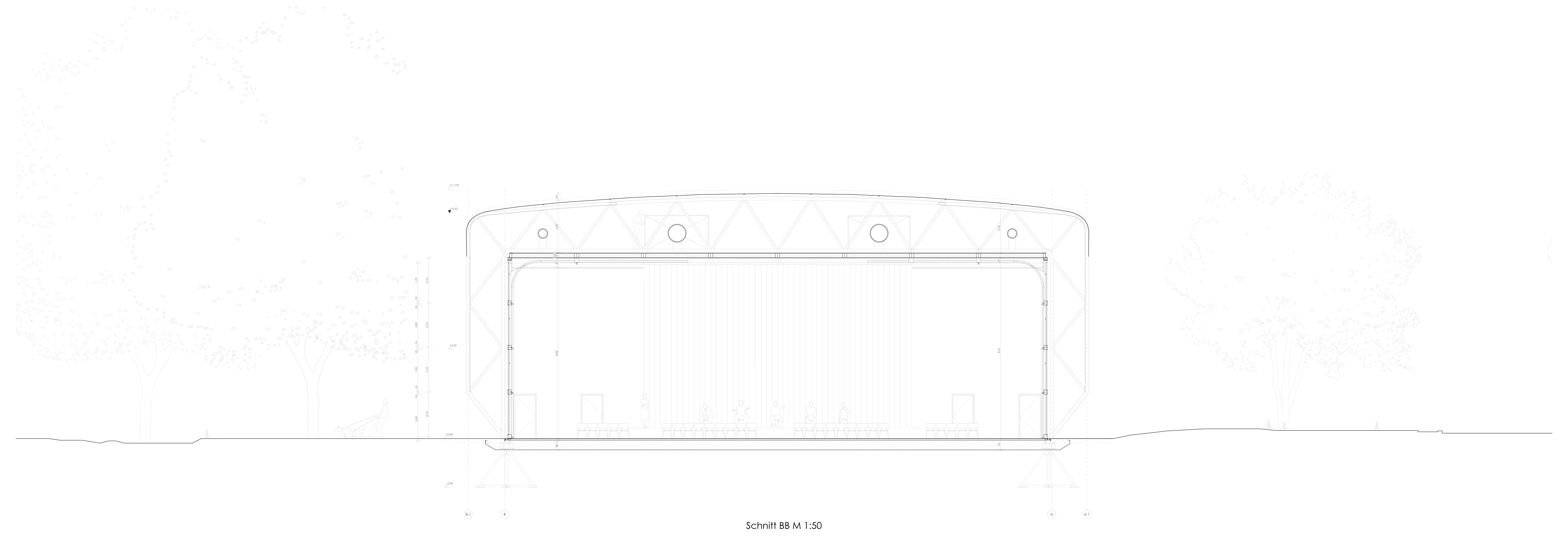 Temporäre Aula — Raumplan