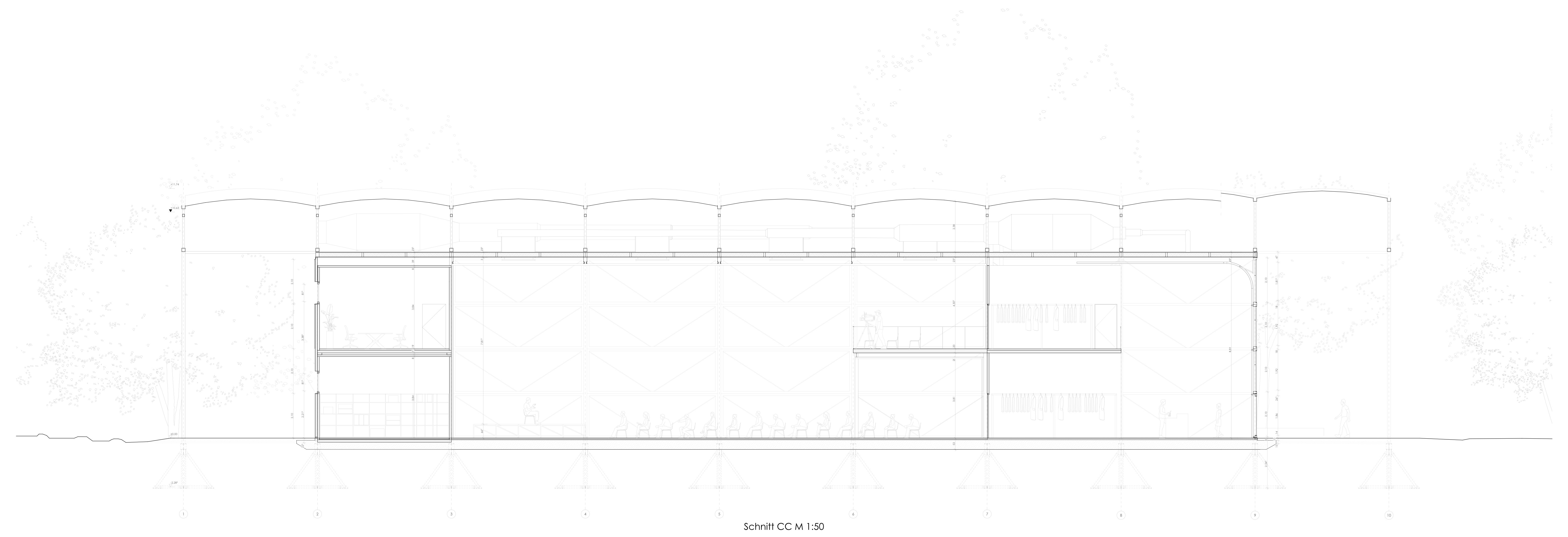 Temporäre Aula — Raumplan