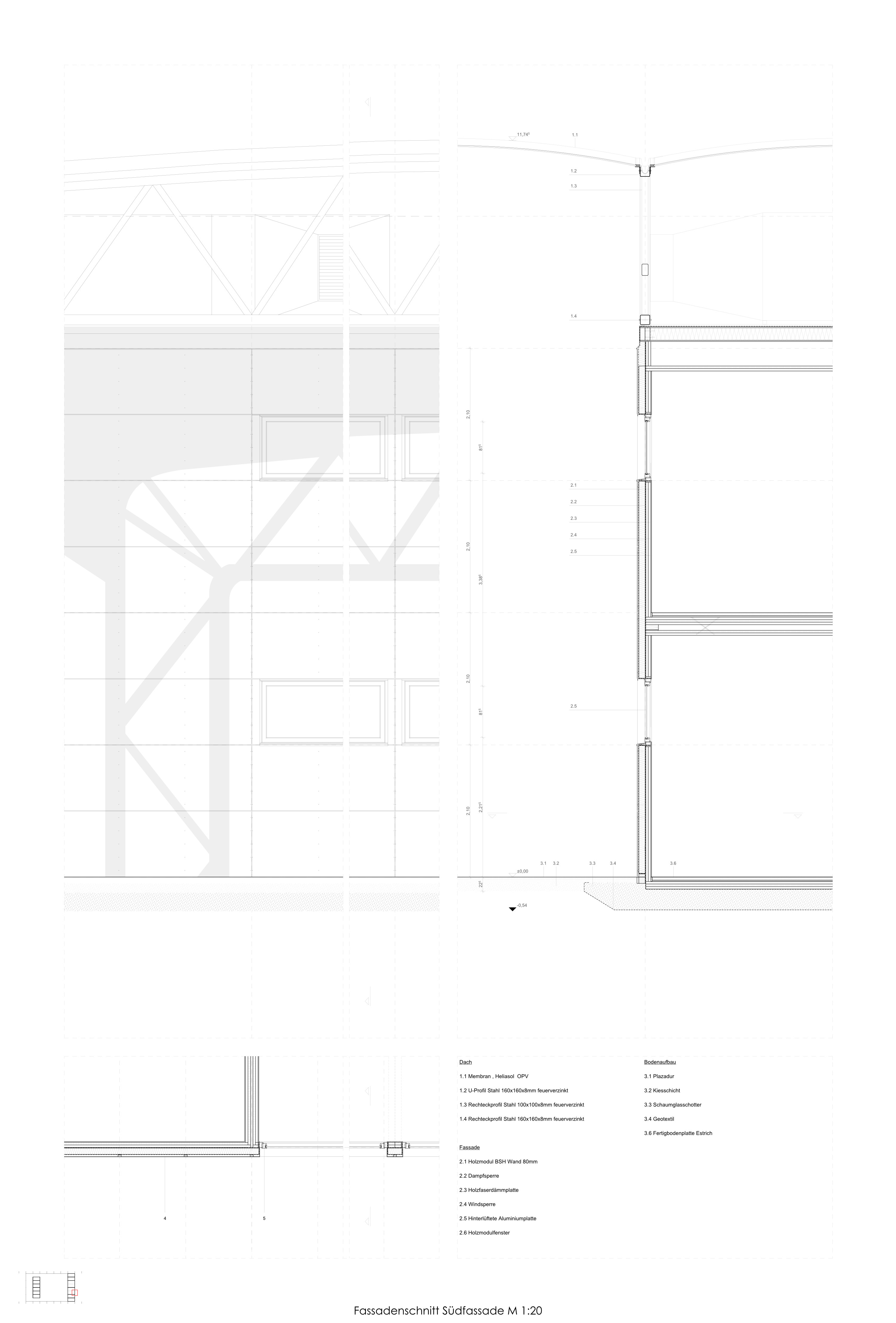 Temporäre Aula — Raumplan