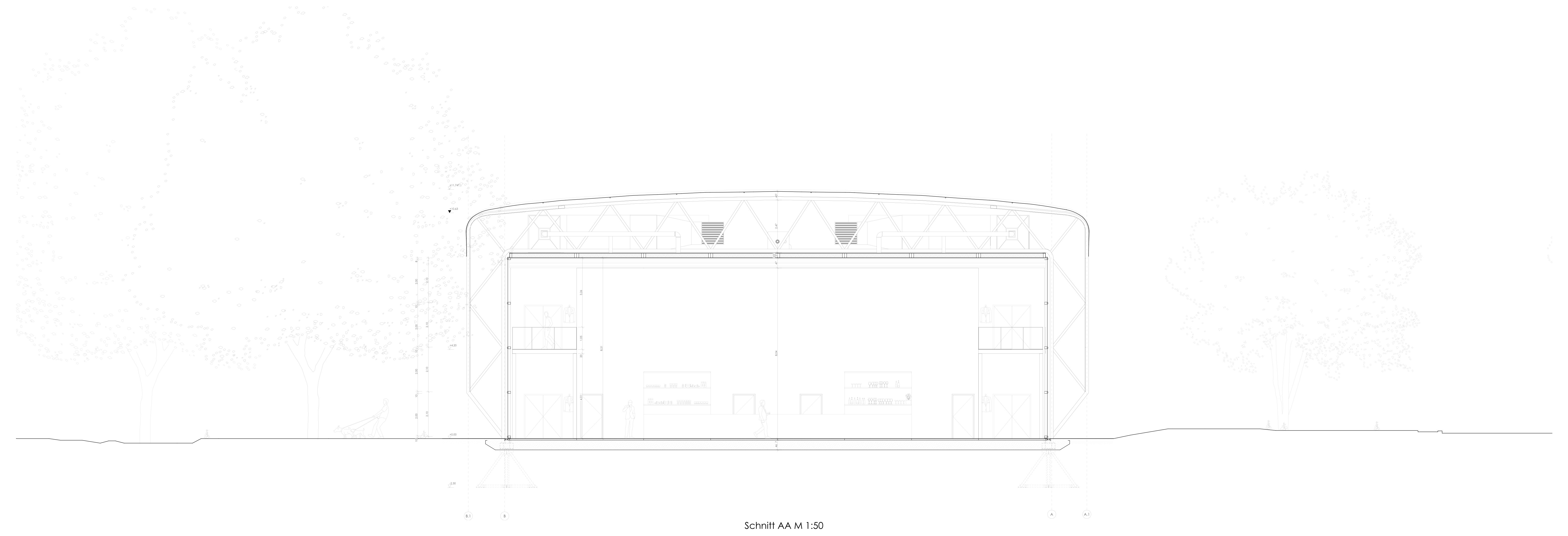 Temporäre Aula — Raumplan